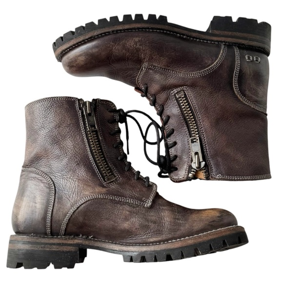 Bed Stu Distressed Brown Ankle Boots - Picture 2 of 12